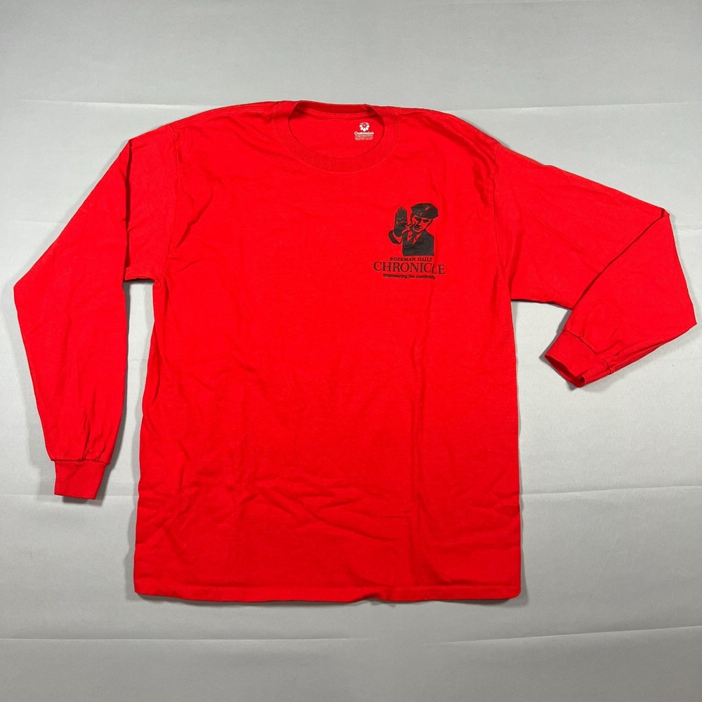 Custom Ink T Shirt Mens Medium Red We Don't Make This Stuff Up Graphic Crew Neck